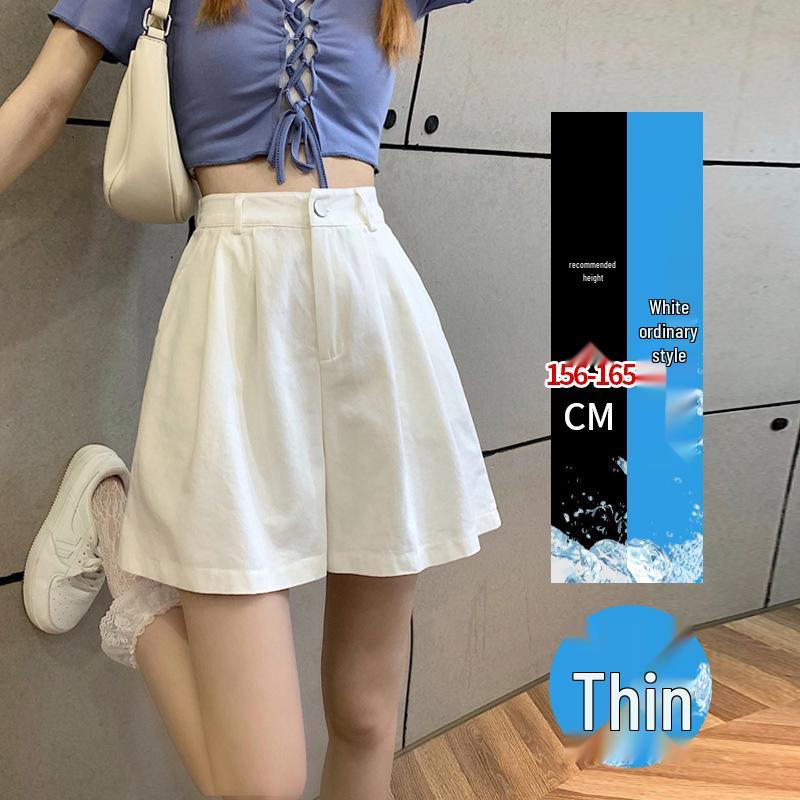 

Women s Loose White Wide-Leg Summer Shorts - Mid-Length and Lightweight Large білий