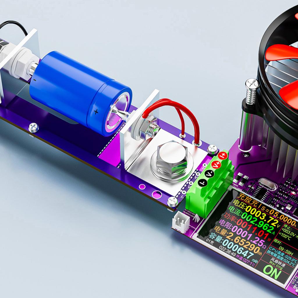 20A 4-Draht Batterieteststand 18650 26650 Batteriewiderstand Kapazitätstester Aufnahme Sitz Erkennungsbox Batteriehalter