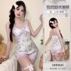 Sexy Lingerie Sexy Pure Desire Floral Suspender Skirt Large Size Lace Nightgown Can Go Out on The Bed Tease Temptation Pajamas