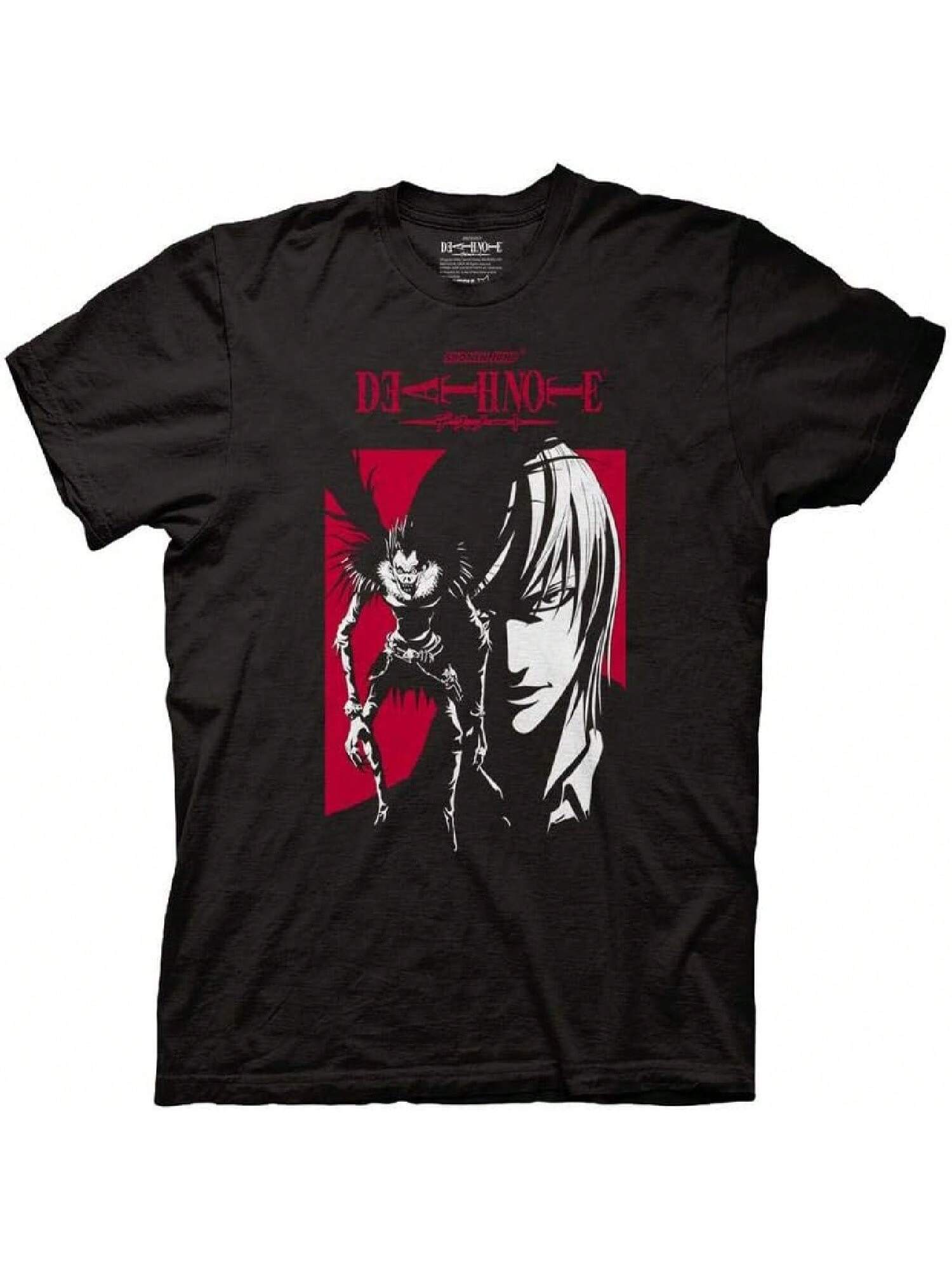 Ripple Junction Deaths Notes Adult Unisex Ryuk & Light Contrast Red Light Weight 100% Cotton Crew T-Shirt S разноцветный
