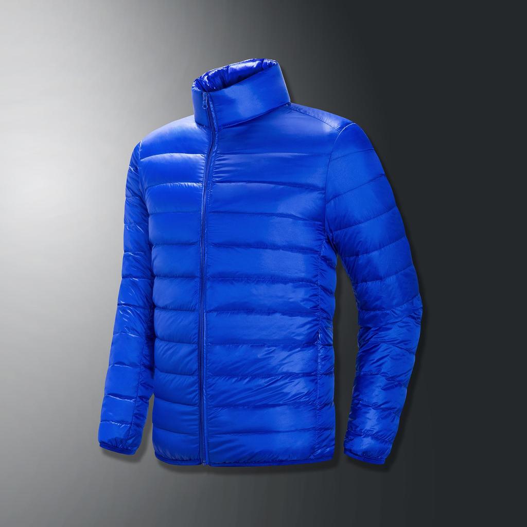 [Limited Time] Men's Stand Collar Lightweight Down Jacket - White Velvet, Sports Casual, Large Size