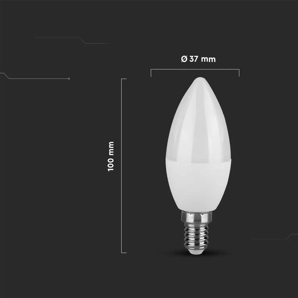 V-TAC LED Bulb 3.7W E14 Candle VT-1818 3000K 320lm