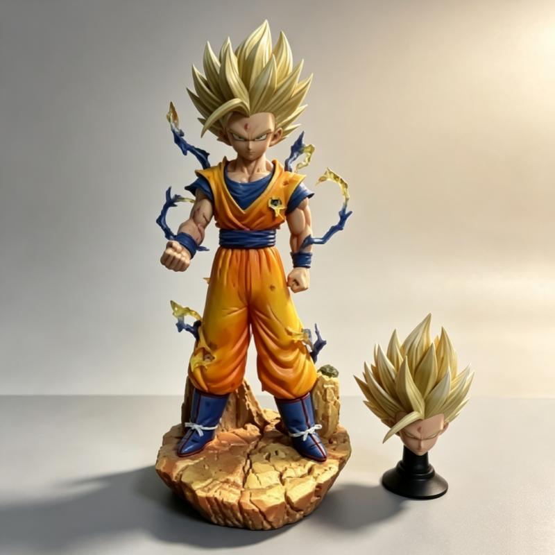 Dragon Ball Z Super Saiyan 2 Gohan Anime Figure Battle Damaged Model Statue With Head Desktop Ornament Collectible Toy Gift