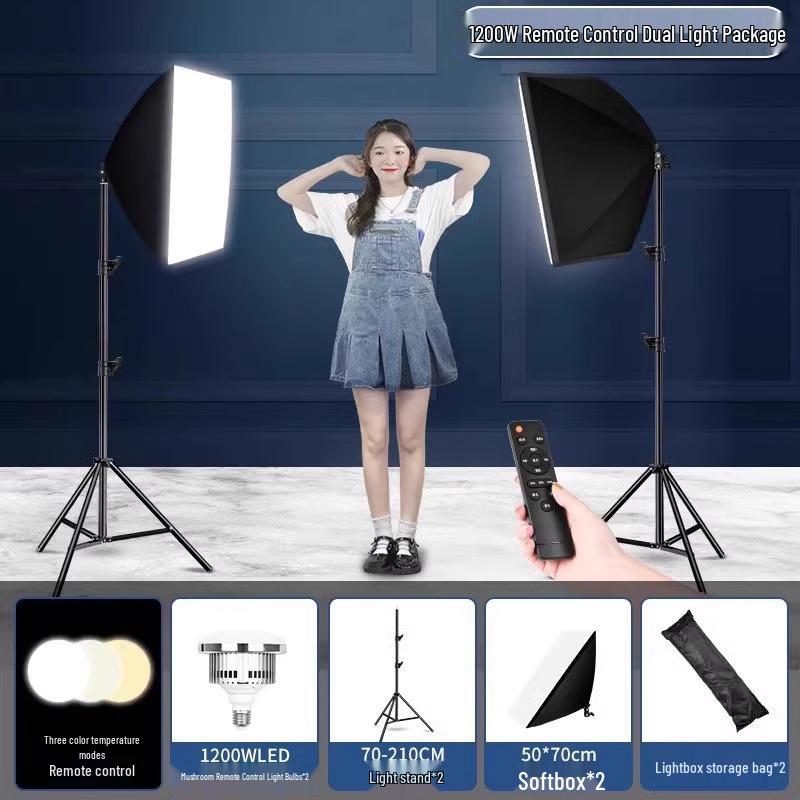 5070 Softbox Lighting Kit for Photography & Video Broadcasting: Indoor Portrait & Clothing Shooting
