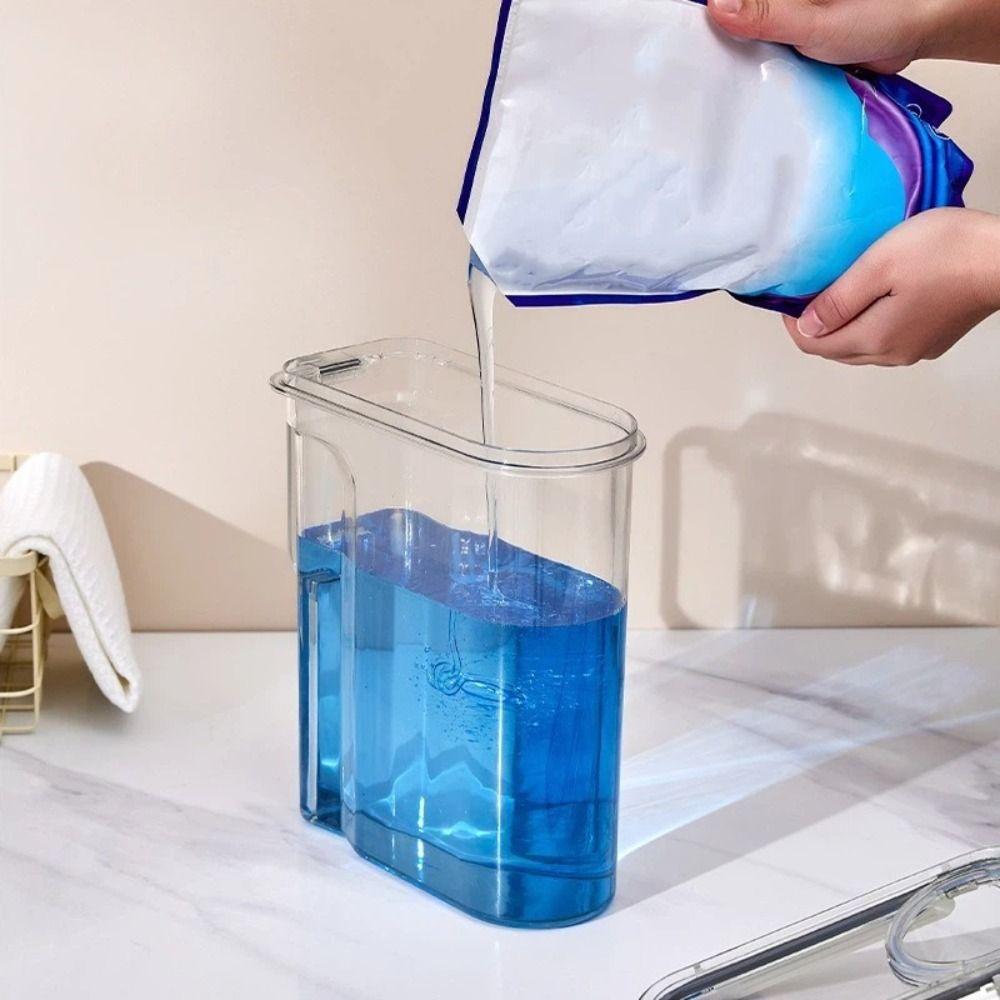 Transparent Laundry Detergent Dispenser 3L Laundry Detergent Can Storage Box Kitchen