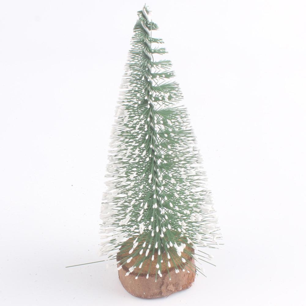 Mini Desktop Christmas Tree Small White Cedar with Snow Effect for Office Home Table Winter Holiday Decoration Decor