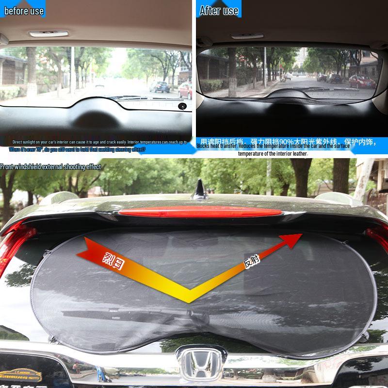 5-Piece Universal Car Sunshade Set: Mesh Curtains and Sun Visors for Rear and Side Windows