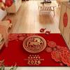 Mehrstiliges Fu-Themen-Glücksbringer-Matte für chinesische Wohnungen, Eingangsbereich, Mondneujahr, Veranda, Rutschfest, Saugfähig, Langlebig, Dekorationsmatte