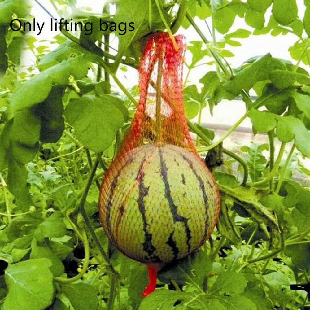 20pcs Hanging Watermelon Grow Net Bags Reusable Cantaloupes Mesh Net Garden Cucumbers Growing Storage Mesh Net Vegetable Bags