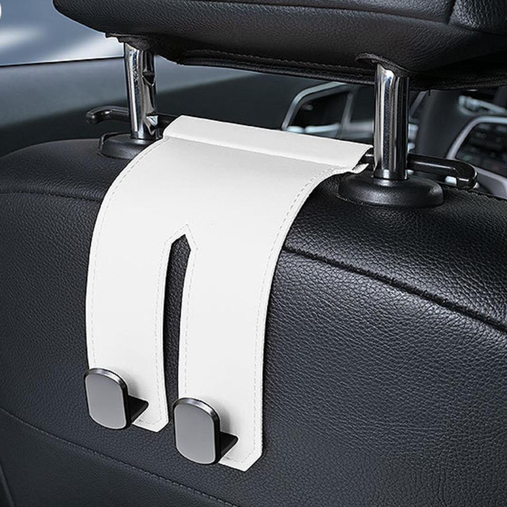 Car Seat Headrest Hooks Metal Double-Head Phone Holder Car Seat Storage Hooks Purse Hanger for Automotive Interior Truck Sedan