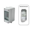 Wall Mount Electrical Distribution Box Outdoor ABS Housing with Clear Hinged Cover & Internal DIN Rail Layout
