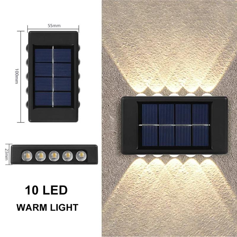 Solar Wall Light Up-Down Lamp Outdoor Waterproof Light Control Wall Lamp LED Solar Light for Courtyard Street Yard Garden Decor