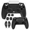 XBERSTAR Ergonomic Silicone Cover Case for PS5 DualSense Edge DualSense Edge Soft Rubber Protective Skin for Wireless Controller with Thumb Grip Caps