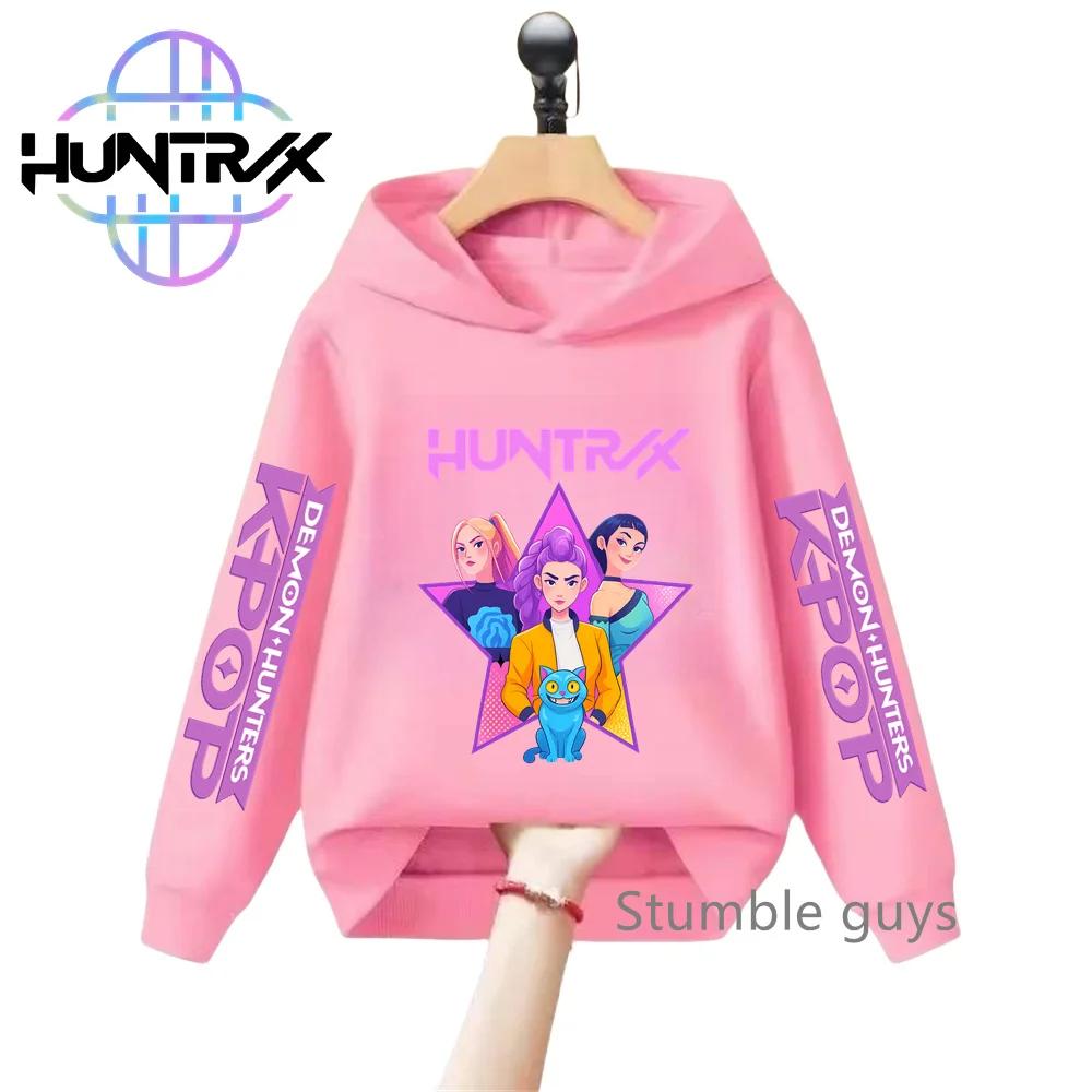 Autumn Kids Hoodie KPop Demon Hunters Long Sleeve Sweatshirt Sportswear Anime