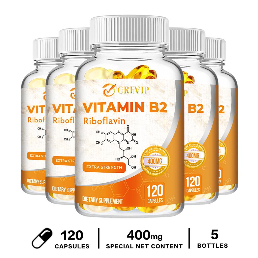 Vitamin B2 Capsules, 400mg High-Dose, Immune Support, Suitable for Men and Women