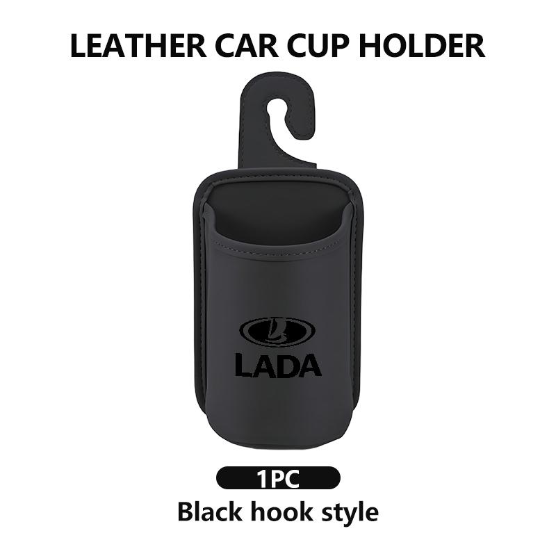 For Lada Leather Car Water Cup Holder Interior Drink Rack Organizer Accessories Xray Granta Largus Kalina Largus Priora SamaraWW3