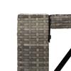 Bar Table with Glass Top Gray 185 x 80 x 110 cm Poly Rattan