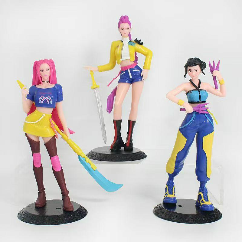 New 3pcs Figure With box Demons Hunters Model Toy Cartoon Gaming Peripherals Desk Decoration Collection Figures Model Toy For K
