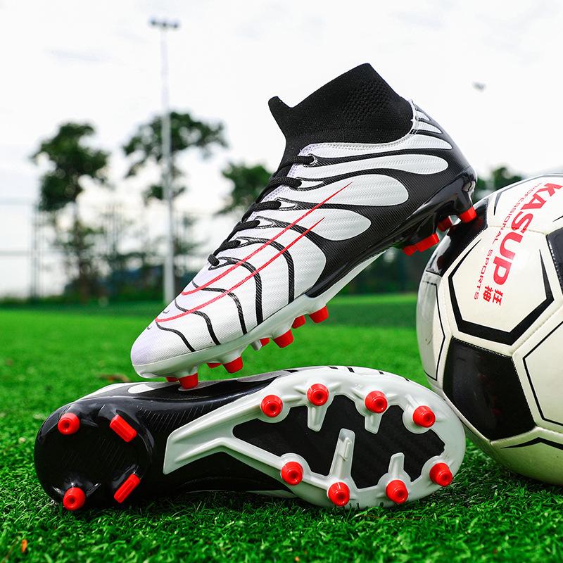 2025 New High-top Assassin Football Shoes Men's Autumn AG Spikes Lightweight Non-slip Professional Training Football Shoes