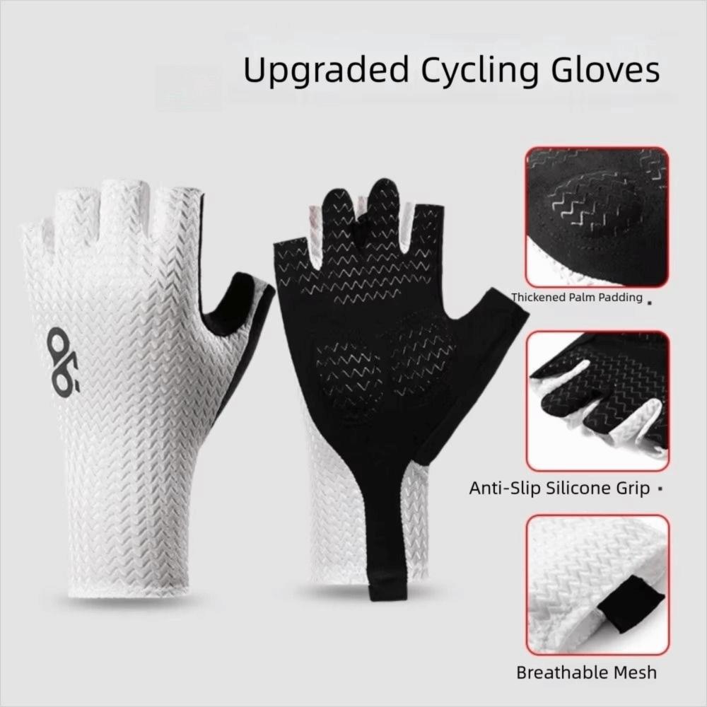 Atmungsaktive Fahrradhandschuhe Anti-Rutsch Rennradhandschuhe Sommer Halbfingerhandschuhe Kühlende Sportausrüstung