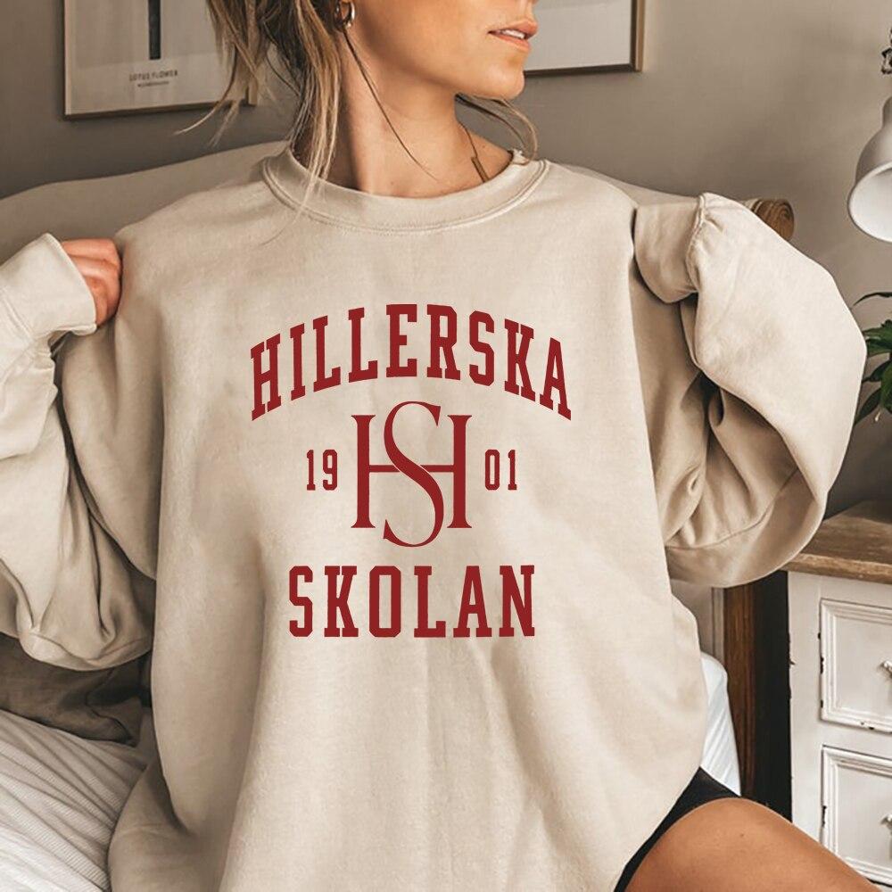 Young Royals Hillerska School Logo Sweatshirt Simon und Wilhelm Pullover Tv Show Young Royals Crewneck Sweatshirts Fans Merch