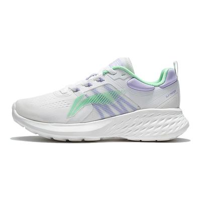 Li Ning Eazgo Tênis de Corrida Confortáveis de Cano Baixo Mulher sneaker Branco Roxo ARES008-3