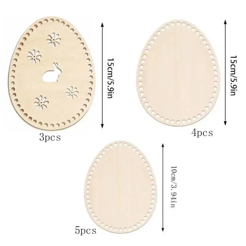 Handmade Wood Crochet Egg-Shaped Basket Top Quality Weaving Project for Home Decor Storage And Organizing Small Items