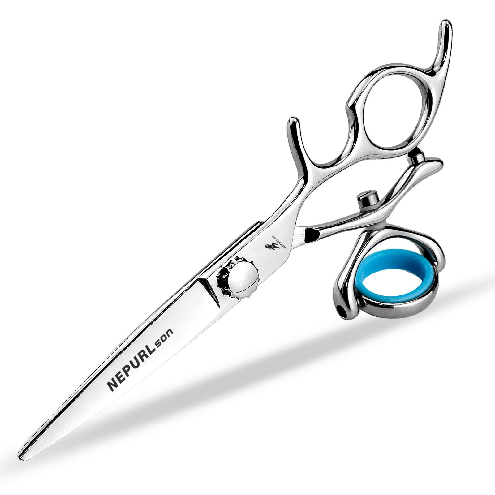 6.0 inch, silver, flying scissors, flat scissors 360 degrees, rotating handle 6.. 0inch flat shears