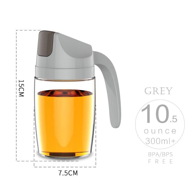 300/600/630ML Kitchen Glass Oil Bottle Dispenser Automatic Opening Closing Bottles For Oil And Vinegar Honey Olive Oil Container