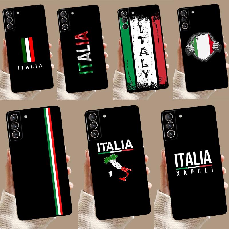 Italy Flag Vintage Italian Case For Samsung Galaxy S23 S24 Ultra S8 S9 S10 S22 Plus Note 10 20 Ultra S20 S21 FE Cover