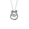 Flash Diamond Round Diamond Agile Zircon Bow Necklace Clavicle Chain Super Fairy Niche High-end Sense