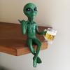Rude Alien Statue - Extraterrestrial Figure Flipping The Bird, Unique Alien Decor Distinctive Alien Figurine, Perfect Yard Decorations or Gift