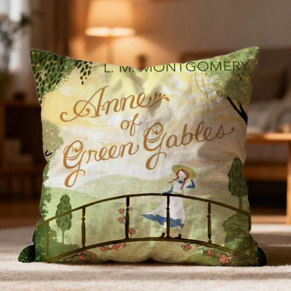 Hot AAnne of Green Gableses Cushion Cover Soft Washable Pillow Case Multi-Scene for Couch Bed Travel Office Use
