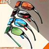 4PCS Round Glasses for Men Women Stylish Everyday Wear and Photo Props D120