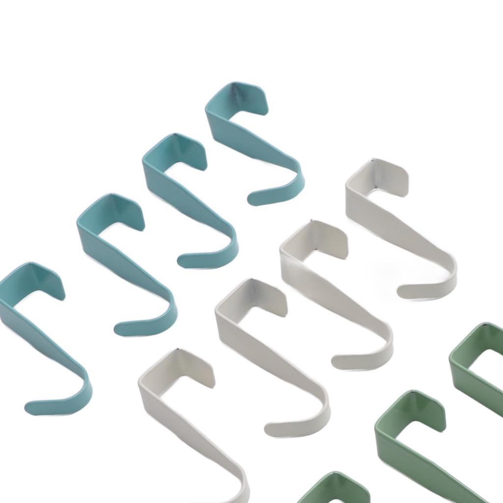16PCS Over Door Hooks Stainless Steel Hanging Hook Cabinet Door Organizer for Clothes Towels Hats Bags