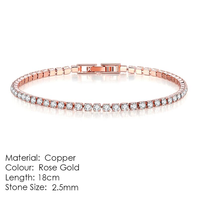 ZHOUYANG Tennis Bracelet For Women 4 4 Claws Mosaic Cubic Zirconia Silver Jewelry Gift H095