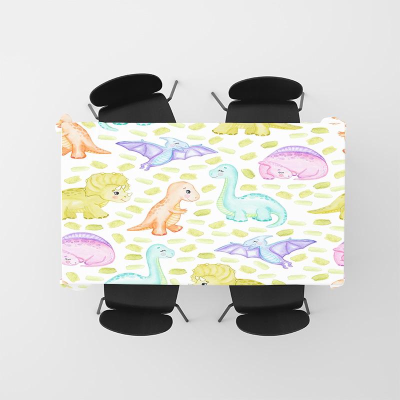 Vibrant Seashell TableclothWaterproof Dinner Placemats with Soft Coral Fish Pattern for Kitchen Decoration 150x230cm