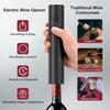 Electric Wine Bottle Opener Set, 5-in-1 Rechargeable Wine Gift Set with Charging Station, Foil Cutter, Aerator Pourer, Wine Stopper
