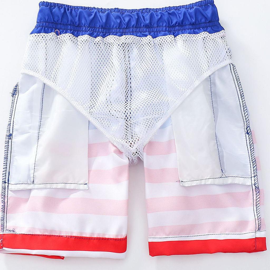 Boys' Swim Trunks - Mesh Lined Drawstring Beach Shorts
