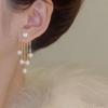 Beautiful Tassel Earrings with Pearls and Zirconium, Korean Style Jewelry, Tassel Drop Earrings… More