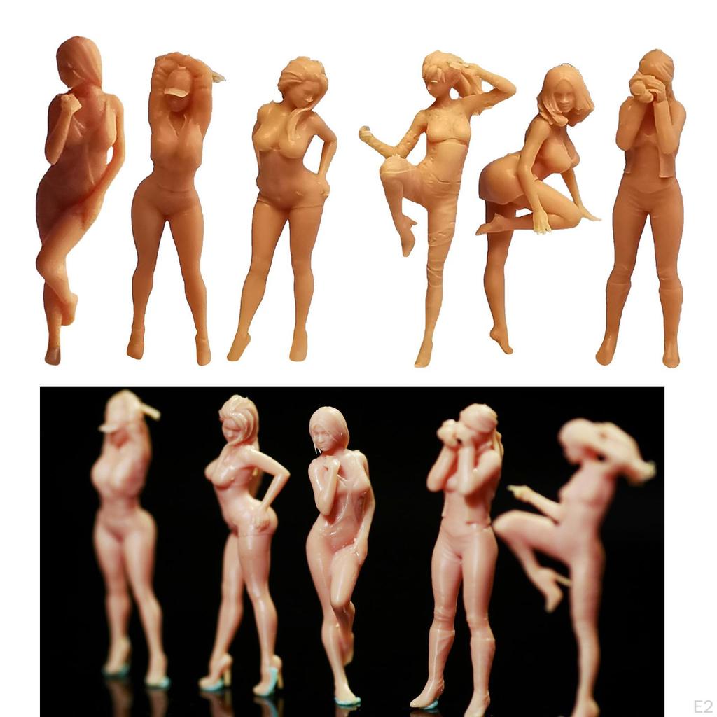 1:64 Mini Figures Woman Character Scene Model DIY Building Kits S Scale