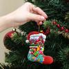 Christmas Stockings Series Flat Car Festive Atmosphere Christmas Tree Decoration Acrylic Backpack Pendant