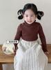 Kids Thickened One Piece Fleece Half Turtleneck Knit Sweater Anti Pilling Warm Base Layer Stylish Inner Wear Children Clothing