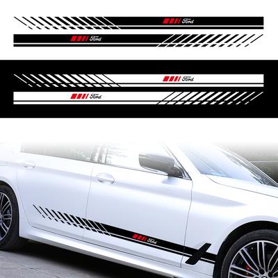 2Pcs Car Styling Body Door Sticker Emblem Decor Auto Accessories For Focus Mustang Mondeo Fiesta Shelby Kuga Edge ST Fusion