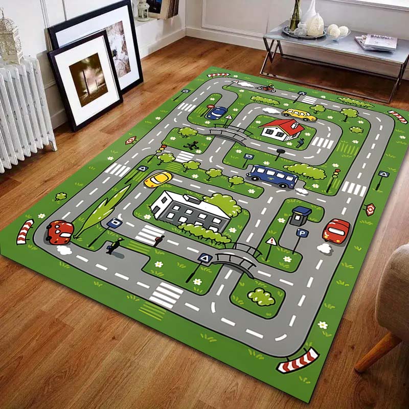 

Ковер с мультяшным принтом дорог для спальни, гостиной, прикроватный, под диван, напольный коврик, современный домашний декор, ковер для зонирования, большой размер 40x60cm (16x24in)