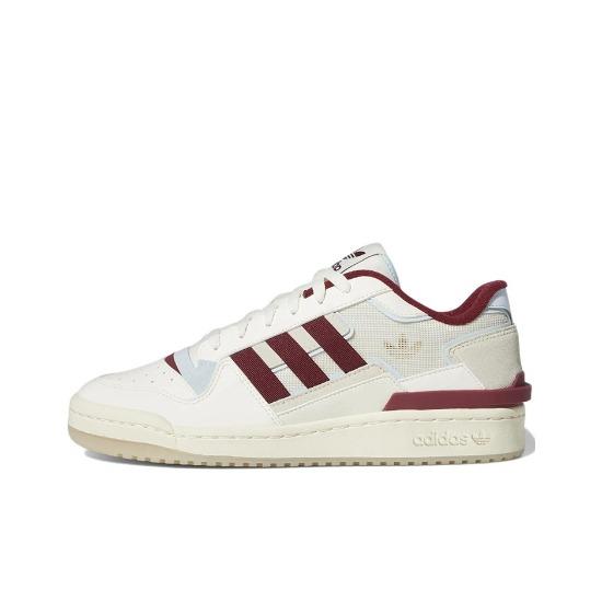 Adidas Форум Экхибит Лоу Молочный Бургунди GW4358 EU 44.5 покинуть белый/бордовый
