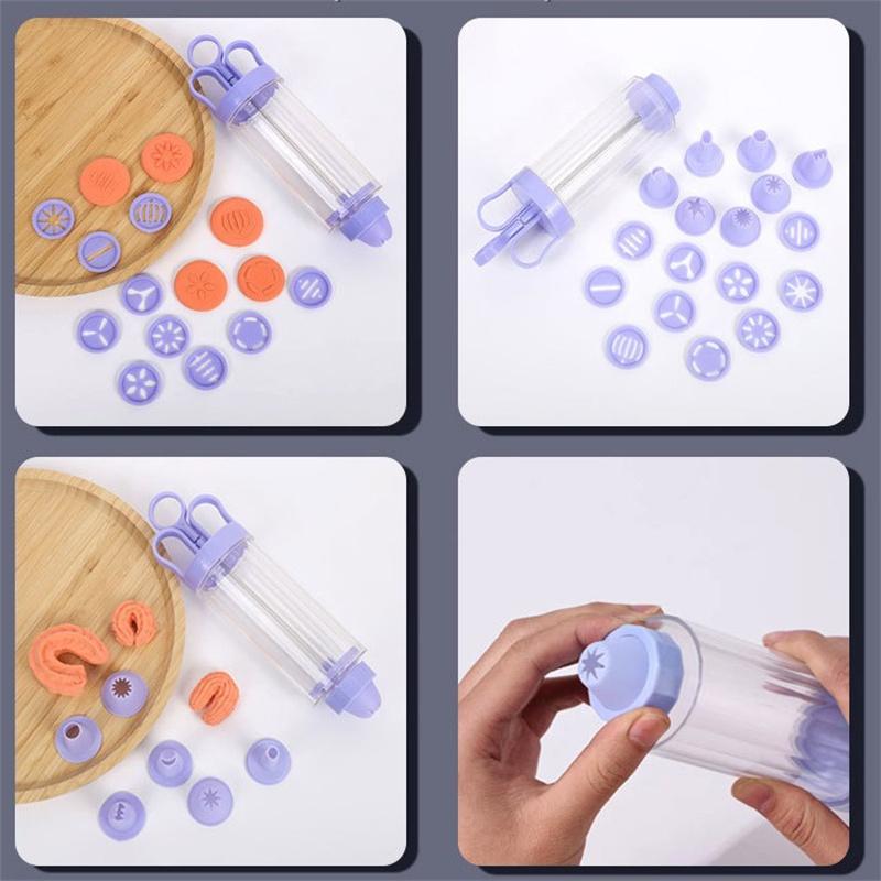 Clay Extruder Gun Fondant Extruder With 20 Tips Sugar Paste Extruder Cake Decor Tools Set