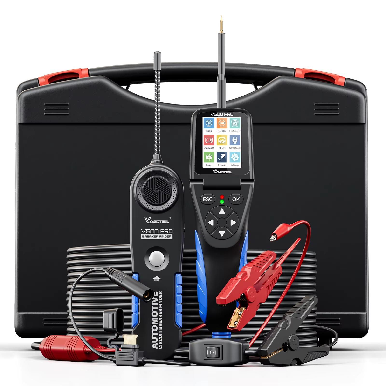 2026 VDIAGTOOL V500PRO 9V-30V Automotive Circuit Tester Car Power Circuit Probe Kit Multimeter Oscilloscope Relay Injector Test V500 PRO