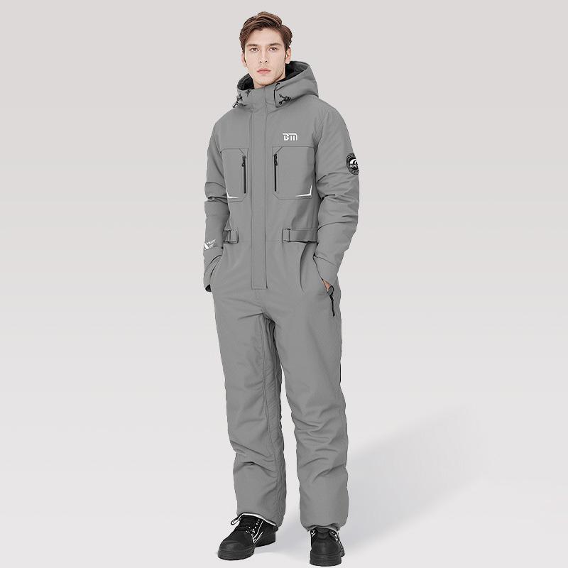 Motorcycle Riding Winter Coldproof Clothing Winter Fashion Waist Designwarm Cotton Jumpsuit Thickened Waterproof Snowmobile Suit