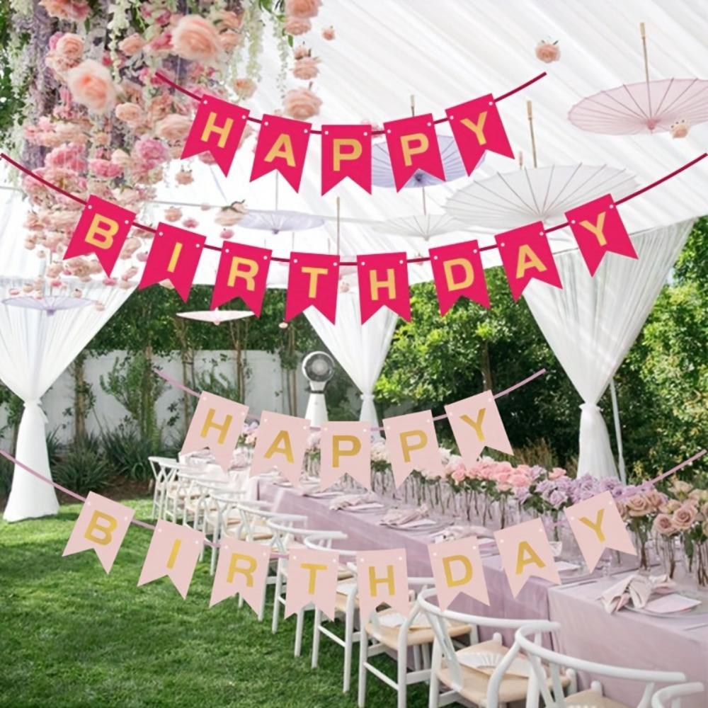 Všechno nejlepší k narozeninám Vlajka Vlajka Věnec Vlajka DIY Party dekorace Kluci a dívky dodává dekorativní dárky.
